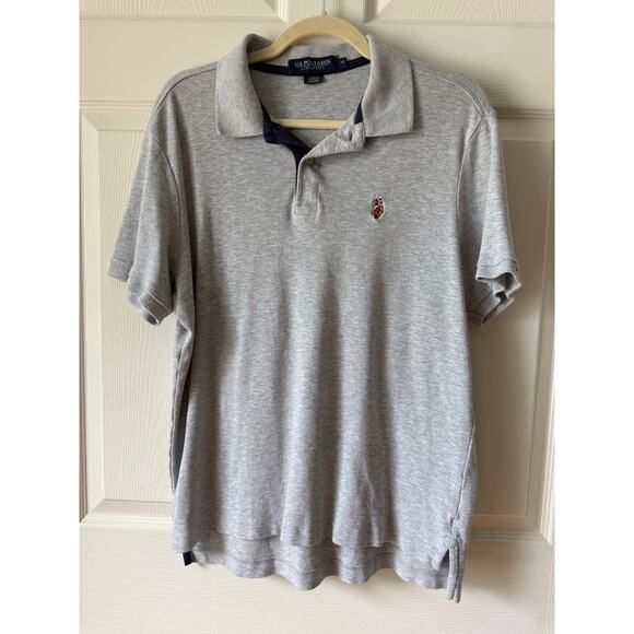 U.S. Polo Assn. Other - U.S. Polo Assn Luxury Feel Gray Polo Shirt Flesh Pony Size M